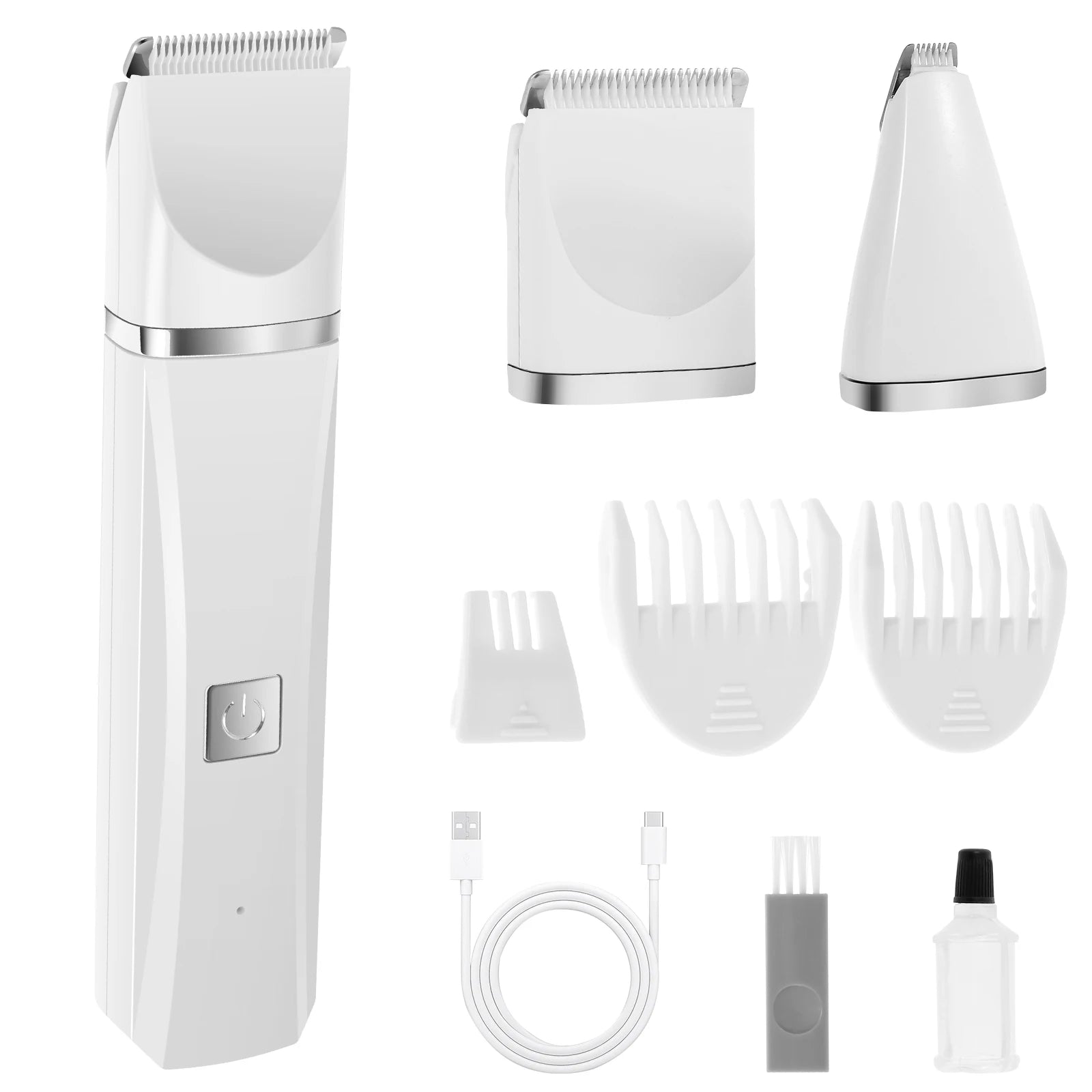 Pet Dog Paw Trimmer with LED Light USB Rechargeable Pet Grooming Clippers Portable Dogs Hair Clippers Low Noise Grooming Tool